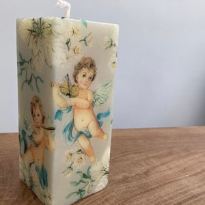 Bougie à thème Angels D’Argento -Fabriquée avec de la cire d’abeille-