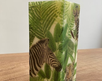 Tiger and Safari Friends Theme Candle -Made with Beeswax-
