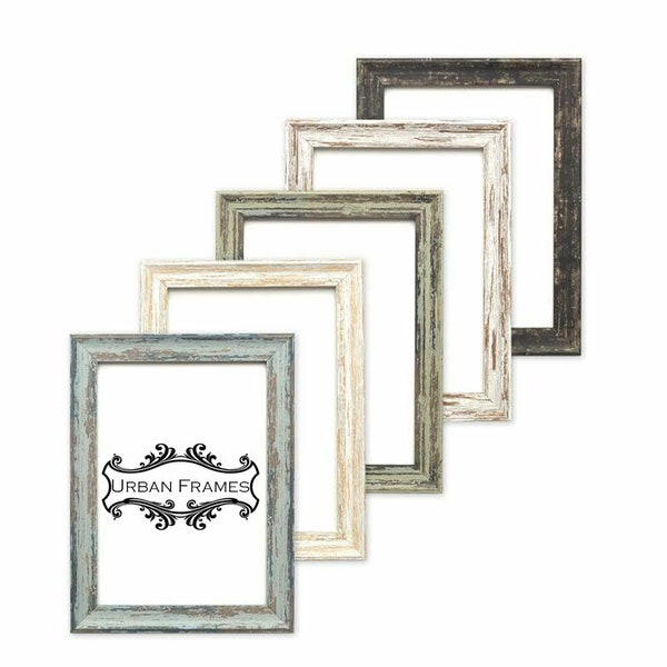 Industrial Vintage distressed wood effect/Camouflage Picture/Photo/Poster Frame A2/A3/A4/A5