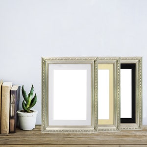 Ornate Swept Silver Shabby Chic Traditional Mounted Bespoke A1 A2 A3 A4 A5 Silver Frame /Poster Frame/ Ornate Antique Frame