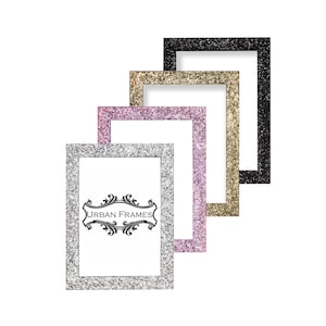 Glitter Photo Frame Range Sparkling Glittery Pink Silver Gold Black  A1/A2/A3/A4 Modern and Elegant Photo Frame