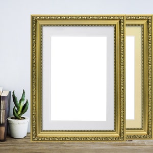 Ornate Swept Gold Shabby Chic Traditional Mounted Bespoke A1 A2 A3 A4 A5 Gold Frame /Poster Frame/ Antique Frame /