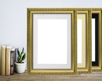 Cornice Shabby Chic Oro Per Foto 9x13 Cm Con Plexiglass – Portafoto In MDF Da Tavolo O Parete