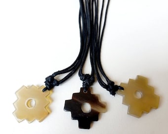 Chakana necklace peru 4 directions protection made of shelf ceremonial