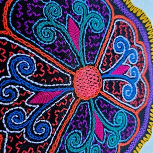 Small round  patch 20x20 cm mandala handstitched
