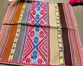 mestana mesa queros altar cloth bright colours handwoven original ausangate 42x40CM