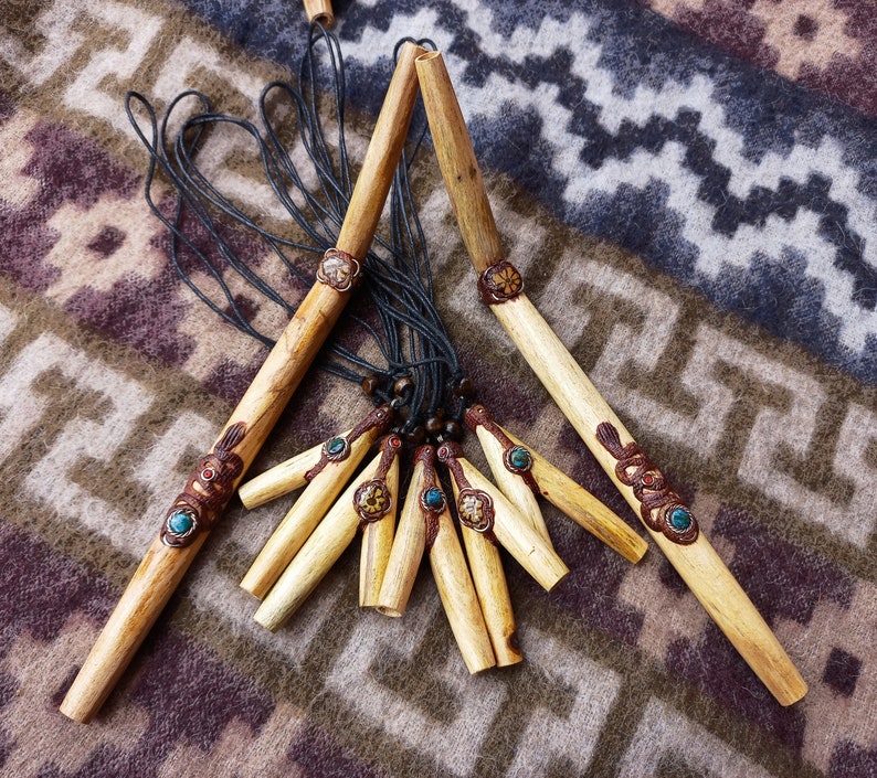 tepi kuripi set palo santo turquase stone and ayahuasca capi piece snake image 1