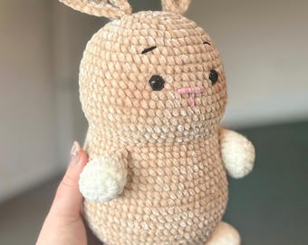 Digital File - Chubby Bunny Crochet Pattern - English - Plushie - Beginner Friendly