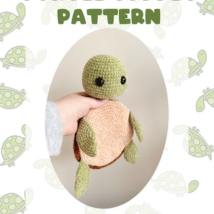 Modello Tartaruga Coccolosa - schema all'uncinetto - pdf - file digitale - adorabile - coccoloso - inglese