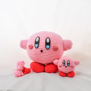 Digital file - Kirby toy - Crochet pattern - Bonus keychain pattern