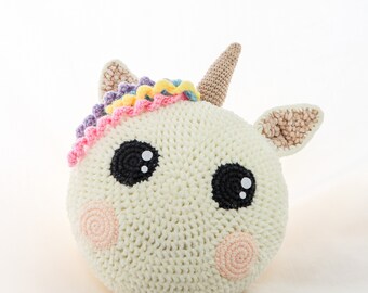 Digital file - Unicorn pillow - Crochet pattern - English