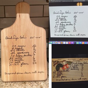 Cartas y tarjetas de recetas personalizadas escritas a mano / descarga digital / escritas a mano / digitales / tarjetas para el hogar
