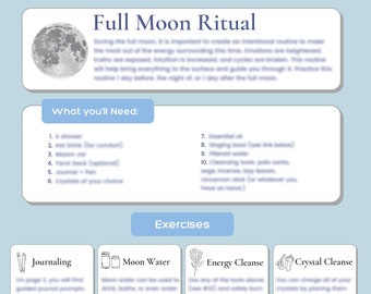 Full Moon Guided Routine Worksheet