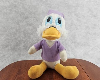 Peluche vintage de Scrooge McDuck de Disney Mickey's Christmas Carol, 8 pulgadas, década de 1980