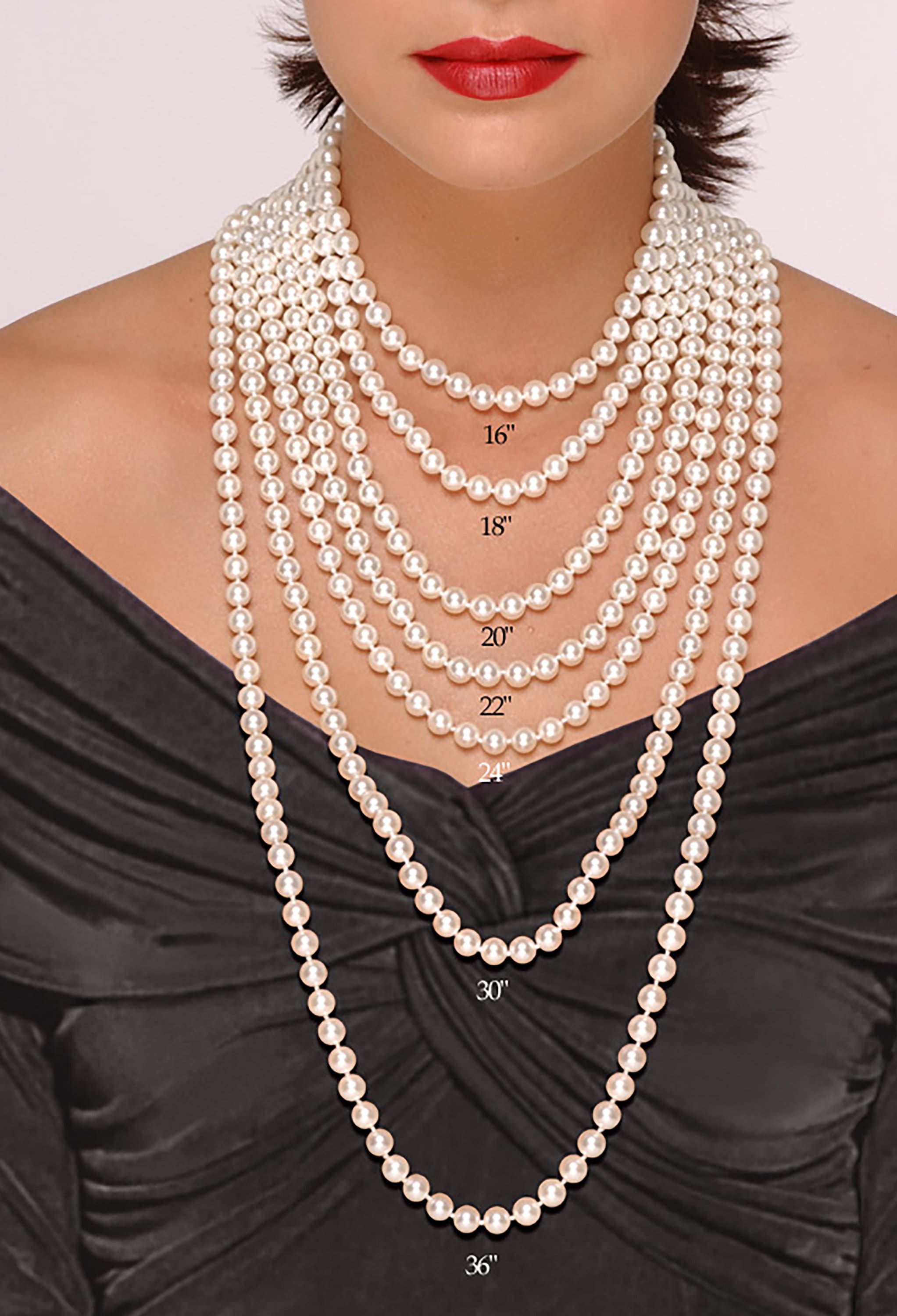 17 inch pearl necklace deals