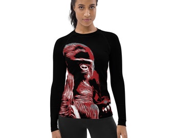 Women's gorilla BJJ, surfing rash guard