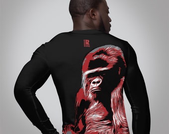 Men's Gorilla BJJ Surfing Rash Guard - Etsy Men's Gorilla BJJ Surfing Rash Guard - Etsy
