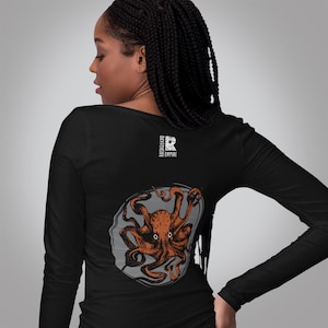 Women&#39;s octopus BJJ, surfing rash guard