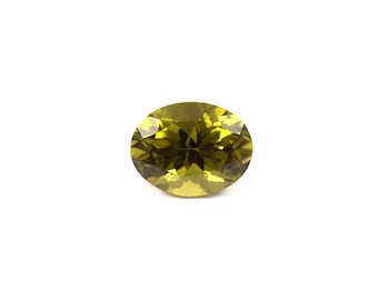 Péridot naturel de haute qualité, taille ovale à facettes, 7x9 mm, pierres précieuses en vrac calibrées AAA, 2,35 carats de péridot pour la fabrication de bijoux, pierre précieuse péridot