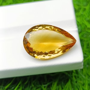 Natural Citrine Pear Shape Faceted Cut 14.80X23 MM Handmade Item 14.75 Ct Best Quality Citrine For Jewelry Making Loose Gemstone
