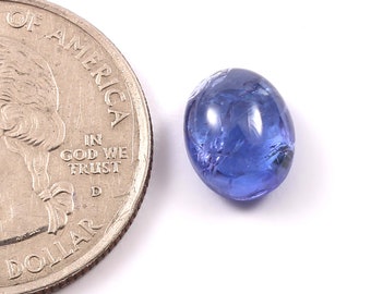 AAA+ Best Quality Tanzanite Oval Shape 100% Natural 8x10x5 MM Blue Tanzanite Cabochon 3.70ct Handmade Item Tanzanite Loose Gemstone