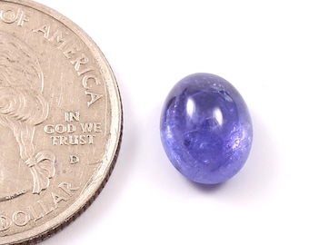 AAA+ Best Quality Tanzanite Oval Shape 100% Natural 8x10x5.50 MM Blue Tanzanite Cabochon 3.85ct Handmade Item Tanzanite Loose Gemstone