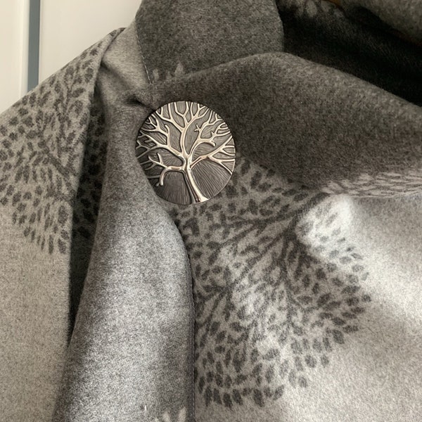 Silver Tree of Life Magnetic Brooch, Pretty accessory, Perfect gift for her, Comes with Gift Bag