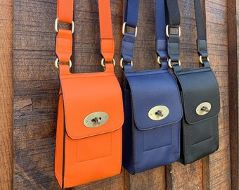 orange leather handbolsas uk