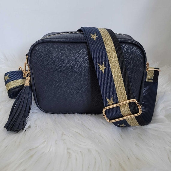 YFGBCX Camera Crossbody Bag for Women Genuine Leather Wide Strap Shoulder  Bag Purse Trendy Design Camera Purse Crossbody