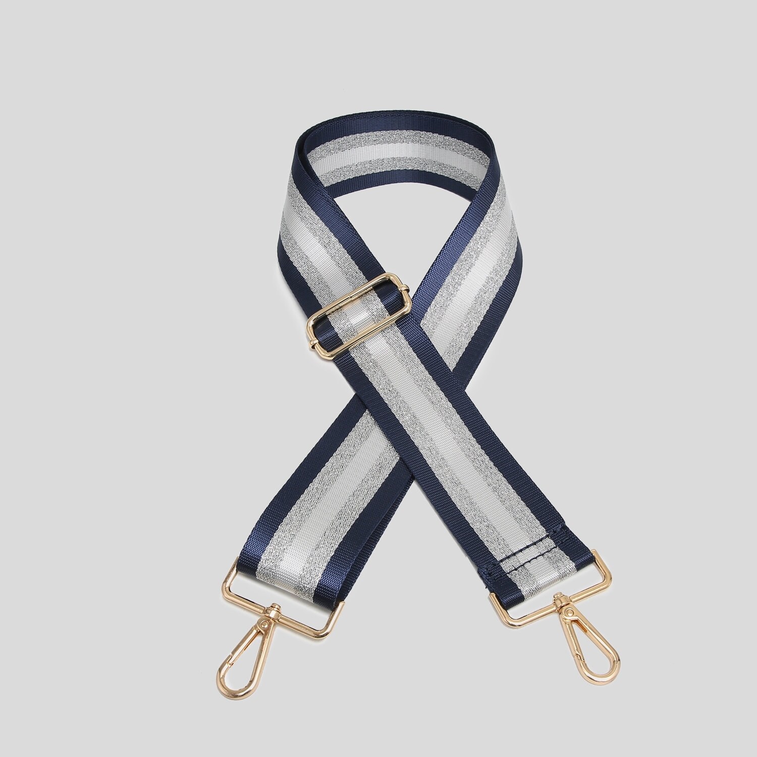 1.5'' 40mm Wide Navy and White Stripe Twill Elastic 