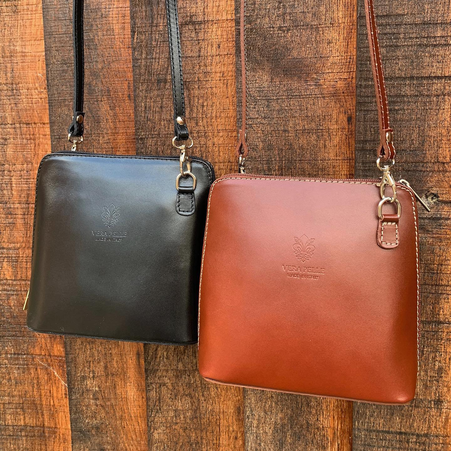 Vera pelle crossbody purse sale