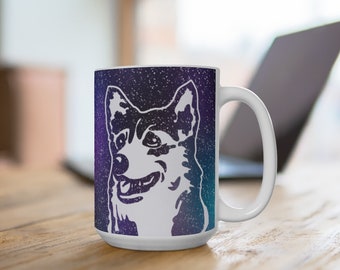 Galaxy Corgi Mug 15oz | Dog Mug, Corgi Mom, Welsh Corgi, Dog Lover