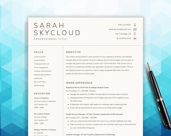 CV Template Professional - Resume and Cover Letter Template -  Professional Resume Template - Google Docs Resume - Curriculum Vitae