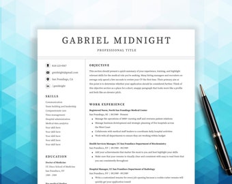 Nurse Resume Template – Professional CV Design (Digital Download)