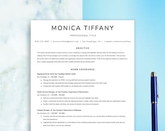 Professional Resume Template Bundle - CV Template for Word, Pages, Google Docs (Digital Download)