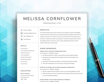 Professional Resume Template Bundle – CV, Cover Letter (Digital Download)