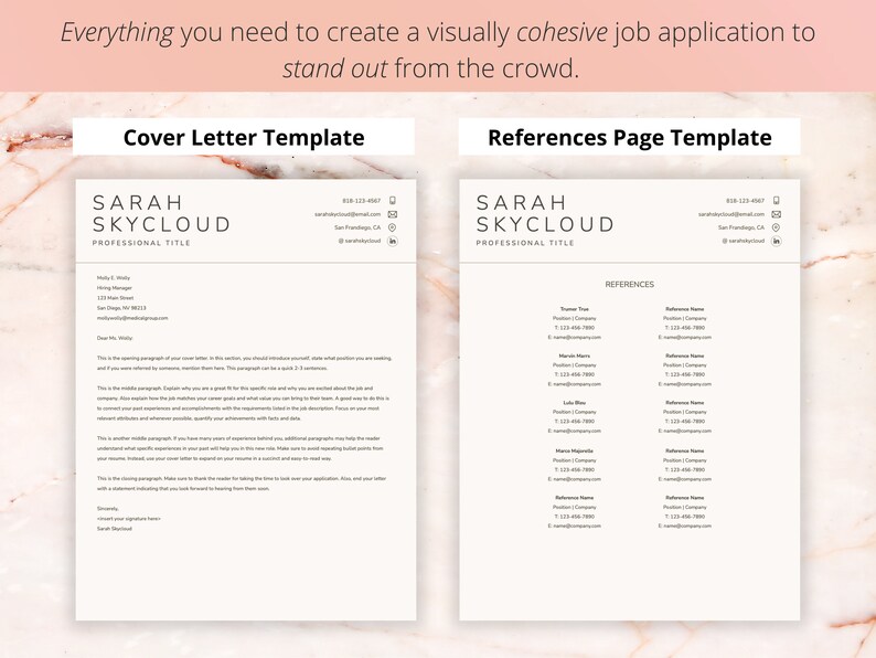 CV Template Professional Resume Template Google Docs Modern Resume and Cover Letter Template Digital Download Google Docs Resume image 4