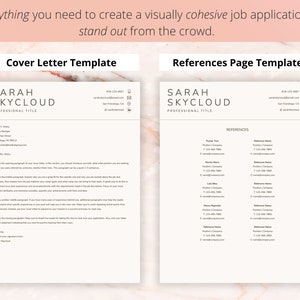 Professional Resume Template CV Template Word Resume Template Google Docs Resume and Cover Letter Template Digital Download image 5