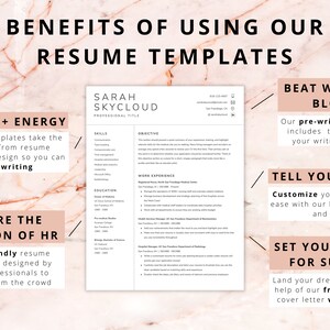Professional Resume Template CV Template Word Resume Template Google Docs Resume and Cover Letter Template Digital Download image 6