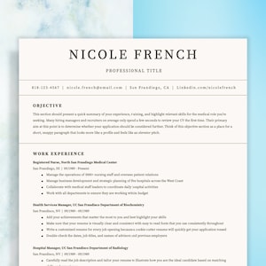 CV Template Professional - Resume Template - Google Docs Resume Template - Resume Digital Download - Curriculum Vitae - Word + Pages
