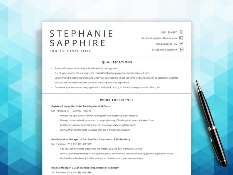 CV Template Professional Resume Template Bundle Google Docs Resume Template Digital Download Curriculum Vitae Teacher Resume image 1