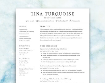 Nurse Resume Template for Google Docs – Professional CV (Digital Download)