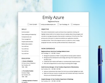 Szablon CV pielęgniarki – profesjonalny projekt CV (do pobrania w wersji cyfrowej)
