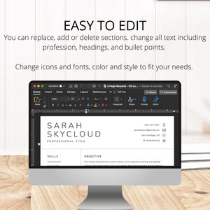 CV Template Professional Professional Resume Template Digital Download Google Docs Resume Curriculum Vitae Word Apple Pages image 10