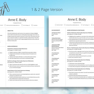 Google Docs Resume Nursing Resume Template CV Template Word Digital Download Compatible with Apple Pages and Word Docs image 3