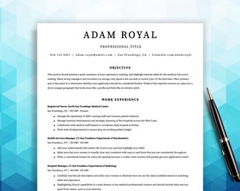 Professional Resume Template Bundle – CV, Cover Letter (Digital Download)