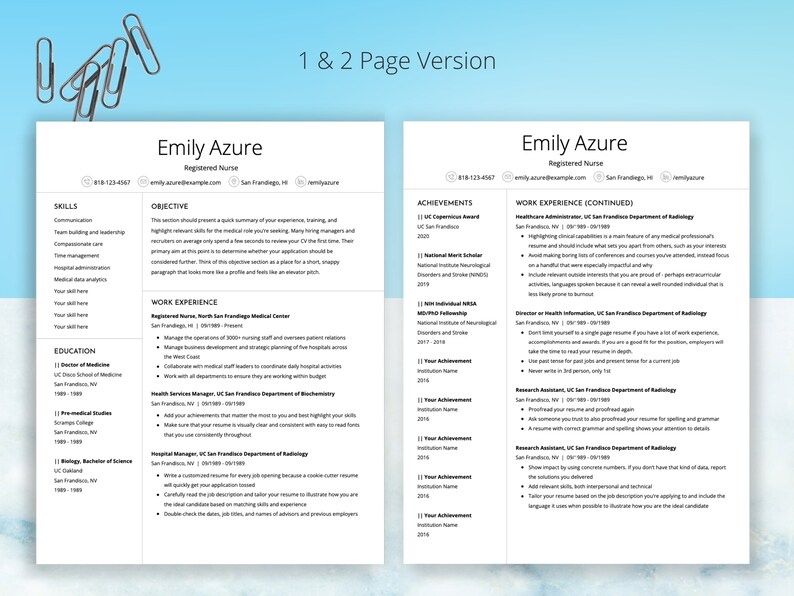 Google Docs Resume Nurse Resume Template CV Template Professional