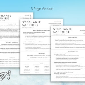 CV Template Professional Resume Template Bundle Google Docs Resume Template Digital Download Curriculum Vitae Teacher Resume image 4