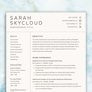 CV Template Professional Professional Resume Template Digital Download Google Docs Resume Curriculum Vitae Word Apple Pages image 1