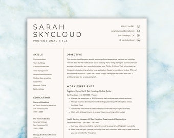 CV Template Professional - Professional Resume Template Digital Download - Google Docs Resume - Curriculum Vitae - Word + Apple Pages